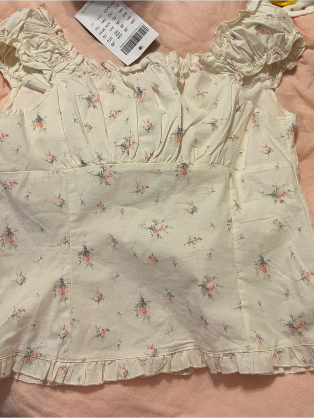 Floral Ruffle Button-Front Top - Picture 2 of 2